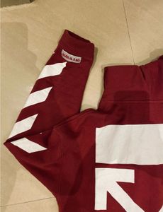 Off-White Maroon Arrows Hoodie