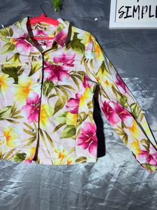 Floral Print Button-Up Shirt