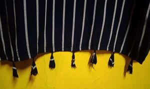 Stylish Striped Kurta with Tassels