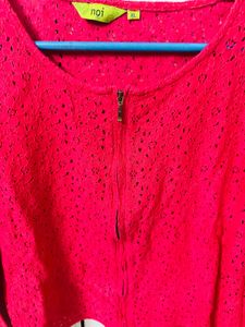 Stylish Pink Knit Cardigan