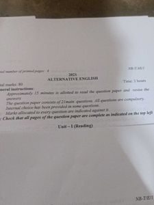 Exam Paper for class 10