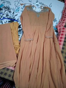 Mustard Anarkali Set 🌼🌼
