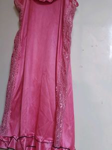 Pink Lace Trim Nightgown, Never Worn It.