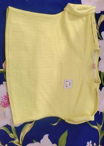Cute Yellow Textured Top