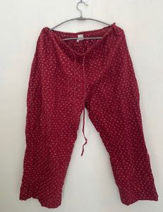 Red Printed Palazzos