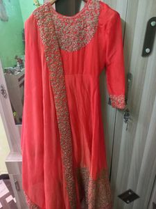 Embroidered long frock