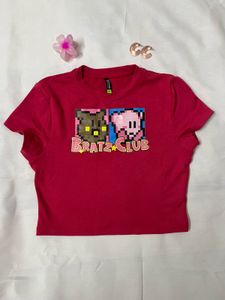 Cute Pink Bratz Club Graphic T-Shirt