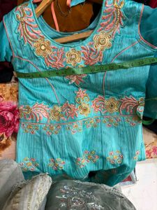 Turquoise Anarkali Gown
