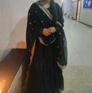 Elegant Black Kurta Set with Dupatta