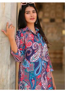 Vibrant Paisley Print Kurta