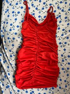 Newme Solid V Micro Mini Dress