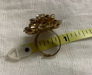 Amber Blossom Statement Ring