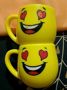 Gorgeous Large Couple Fibre Cofffe Mugs