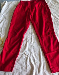 Vibrant Red Skinny Fit Pants