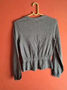 Spain 🇪🇸 - Textured Cinched Waist Top