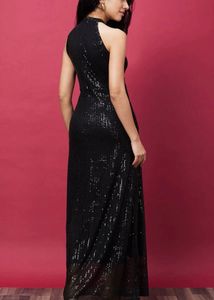 Sparkling Black Sequin Party Dress