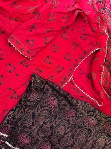 Anarkali Red Kurta Set