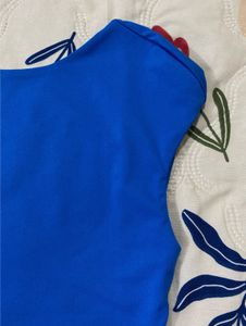 Vibrant Blue Cropped Top