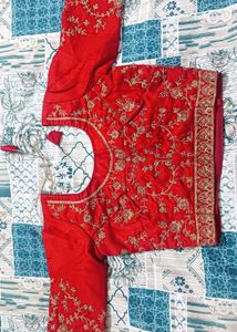 Red Embellished Bridal Lehenga Choli Set