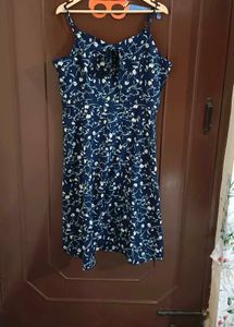 Navy Blue Floral Dress