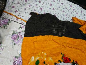 Yellow Floral top and pants set