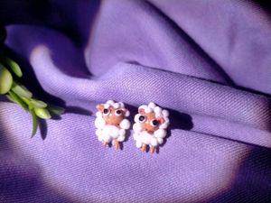 Cute Handmade Sheep Earrings