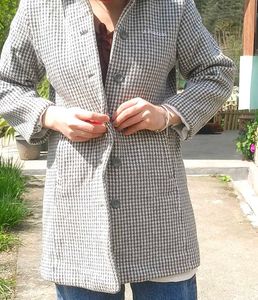 Houndstooth Patterned Jacket