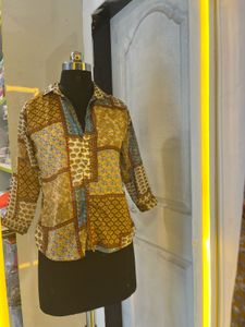 Bohemian Patchwork Print Shirt