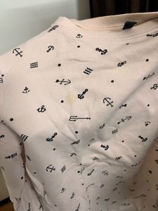 Nautical Print Crewneck Sweatshirt