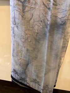 Elegant Black And Grey Saree