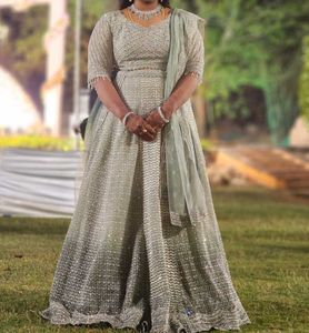 Pastel Shaded Green  Designer Lehenga