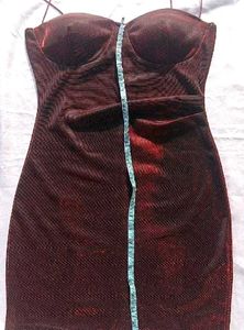 Brand New (Savana Dual Shade)RedShimmer Mini Dress