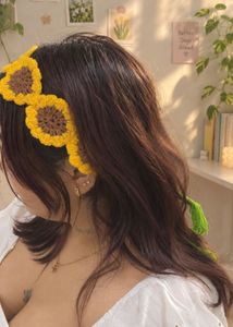 Handmade Crochet Sunflower Headband