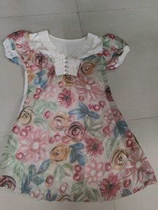 Floral Print Top satin and cotton blend