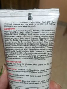 Orgatre Korean Ceramide &amp; Rice Water Peel Off Mask