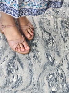 Stylish Pink nude block heels