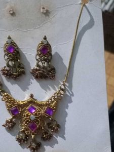 2 Necklace &amp; Earring Sets - Sterling &amp; Golden