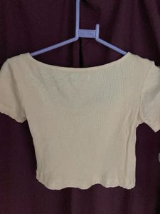 Trendy FYK Cropped Ribbed Tee