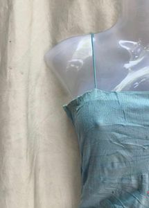 Light Blue Spaghetti Strap Mini Dress
