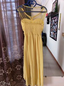 Yellow Beautiful One Piece Dress ❤