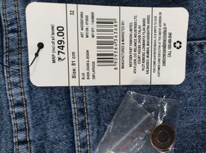 Women's Blue Denim Cargo Jeans