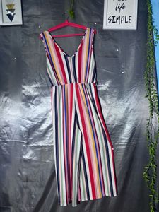 New lookColorful Striped Wide Leg Jumpsuit