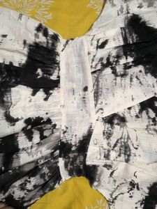 Stylish Black &amp; White Tie-Dye Midi Dress