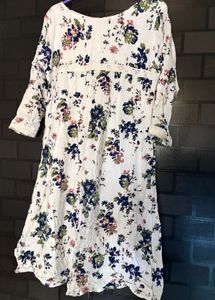Boho Floral Print Tunic Top
