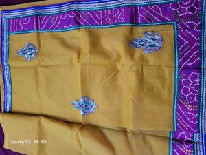 Chanderi Style Saree Nice Colour Combination