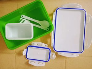 New Multicolour Plastic Lunch Box