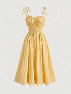 Yellow Sundress with Tie Straps