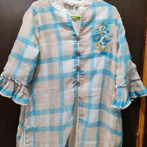 Cotton Blend Anarkali Shut