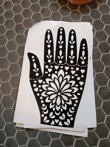 Henna Hand Stencil three piece