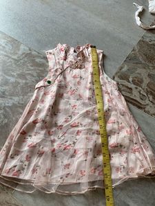Pink Floral Cheongsam Style Dress